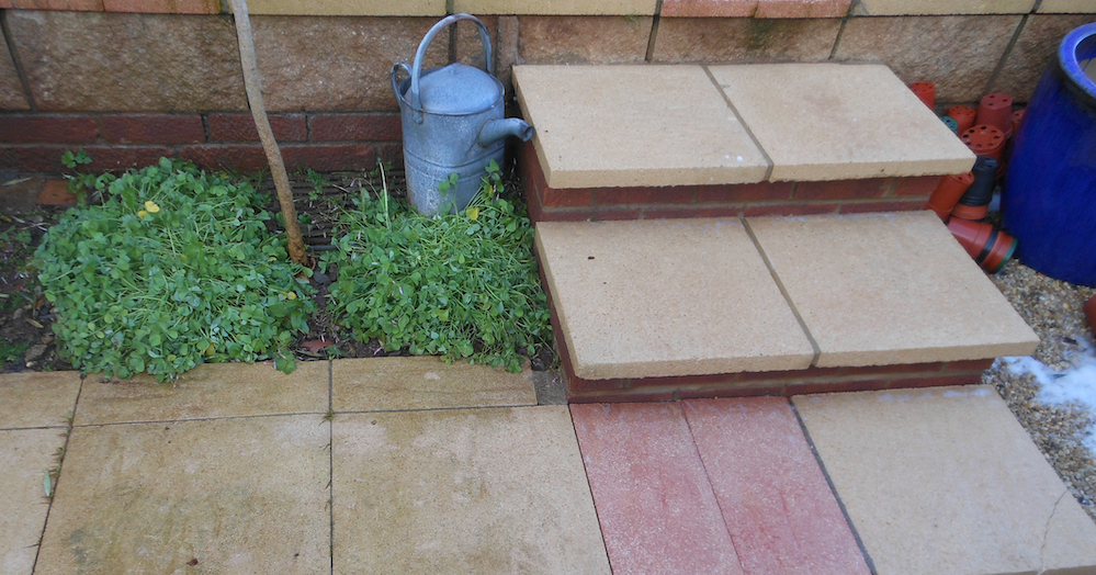 Benz Tornado Cleanze cleaning concrete patio slabs