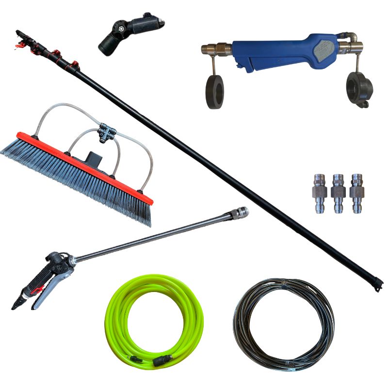 RENDER CLEANING BUNDLE: Complete softwash application kit for high and low-level render and cladding cleaning