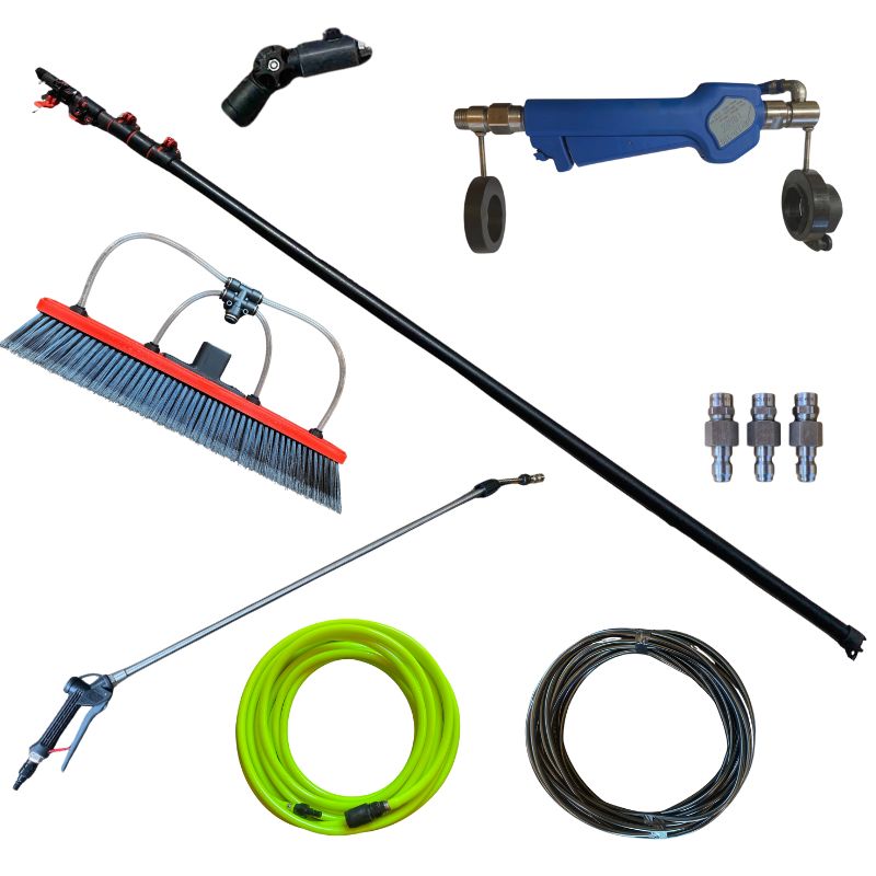 RENDER CLEANING BUNDLE: Complete softwash application kit for high and low-level render and cladding cleaning