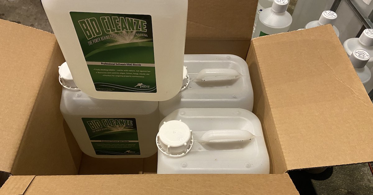 Should you add a surfactant or scent to Benz soft wash biocides? Benz