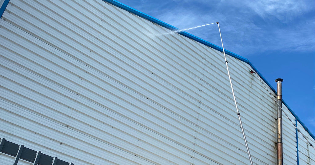 What's the best way to soft wash industrial cladding? (video)