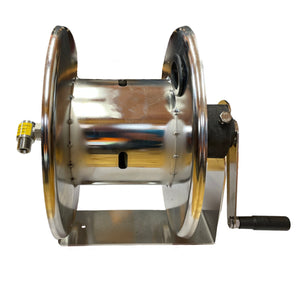 FULL STAINLESS STEEL HOSE REEL - High quality hose reel for pressure washing or softwashing. Uprated swivel.