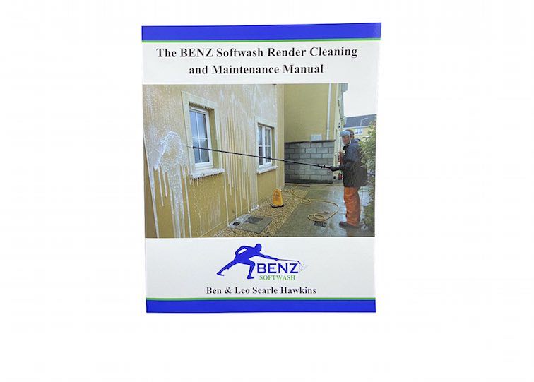 BENZ RENDER CLEANING MANUAL: Fully illustrated practical how-to guide for soft washing render, including chemical application guides.